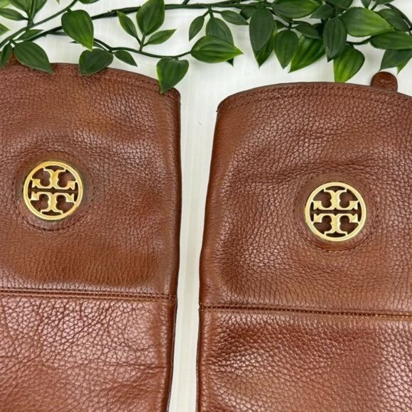 Tory Burch Knee High Junction Leather Riding Boots Brown - Picture 15 of 15